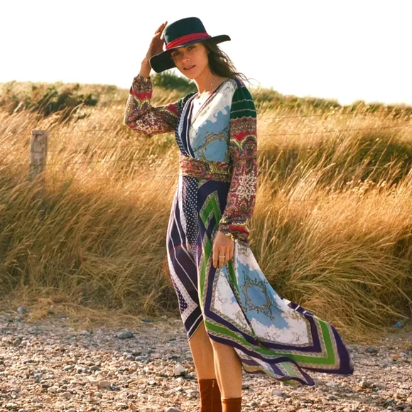 Anthropologie Istanbul Wrap Dress by Moulinette Soeurs - Picture 1 of 11